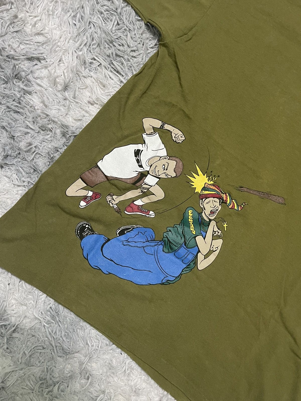 Vintage 90s GRAPHIC TSHIRT RARE DESIGN ON ANVIL TAG Size US L / EU 52-54 / 3 - 4 Thumbnail