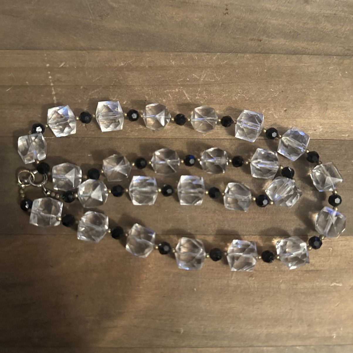 Other Vintage clear faced lucite cube bead necklace Size ONE SIZE - 2 Thumbnail