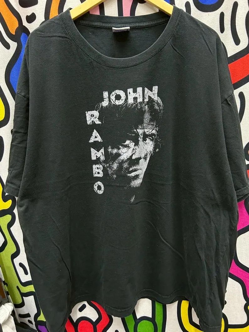 Vintage Vintage 2000s John Rambo tshirt size 4XL Size US XXL / EU 58 / 5 - 2 Thumbnail