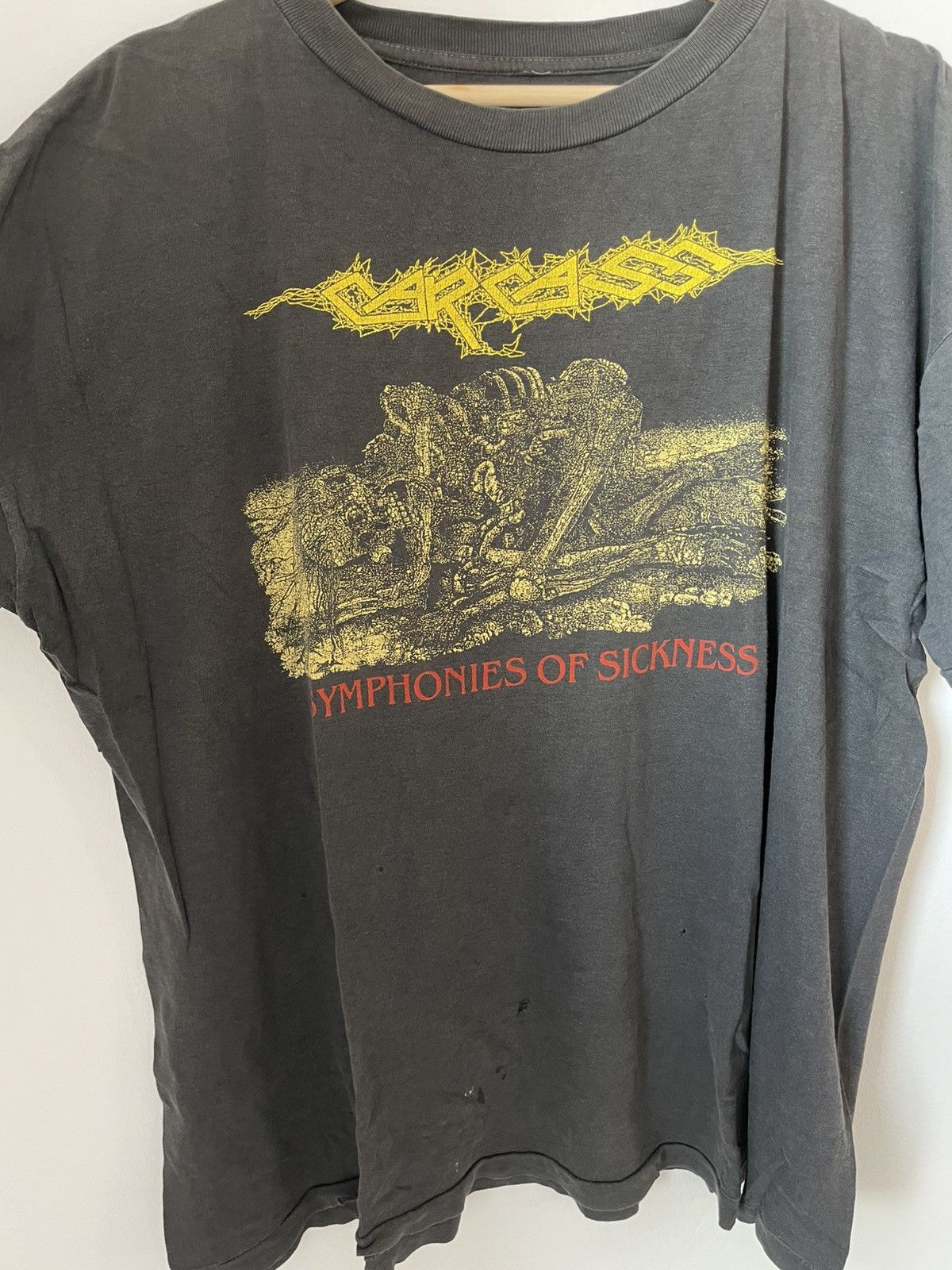 Band Tees Vintage Carcass Symphonies Of Sickness single stitch tshirt Size US L / EU 52-54 / 3 - 5 Thumbnail