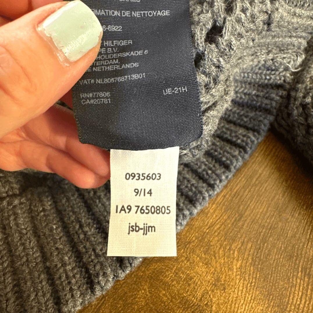 Tommy Hilfiger Tommy Hilfiger Diamond Knit Sweater Womens XL Gray Crew Neck Preppy Golf Pullover Size XL / US 12-14 / IT 48-50 - 7 Thumbnail