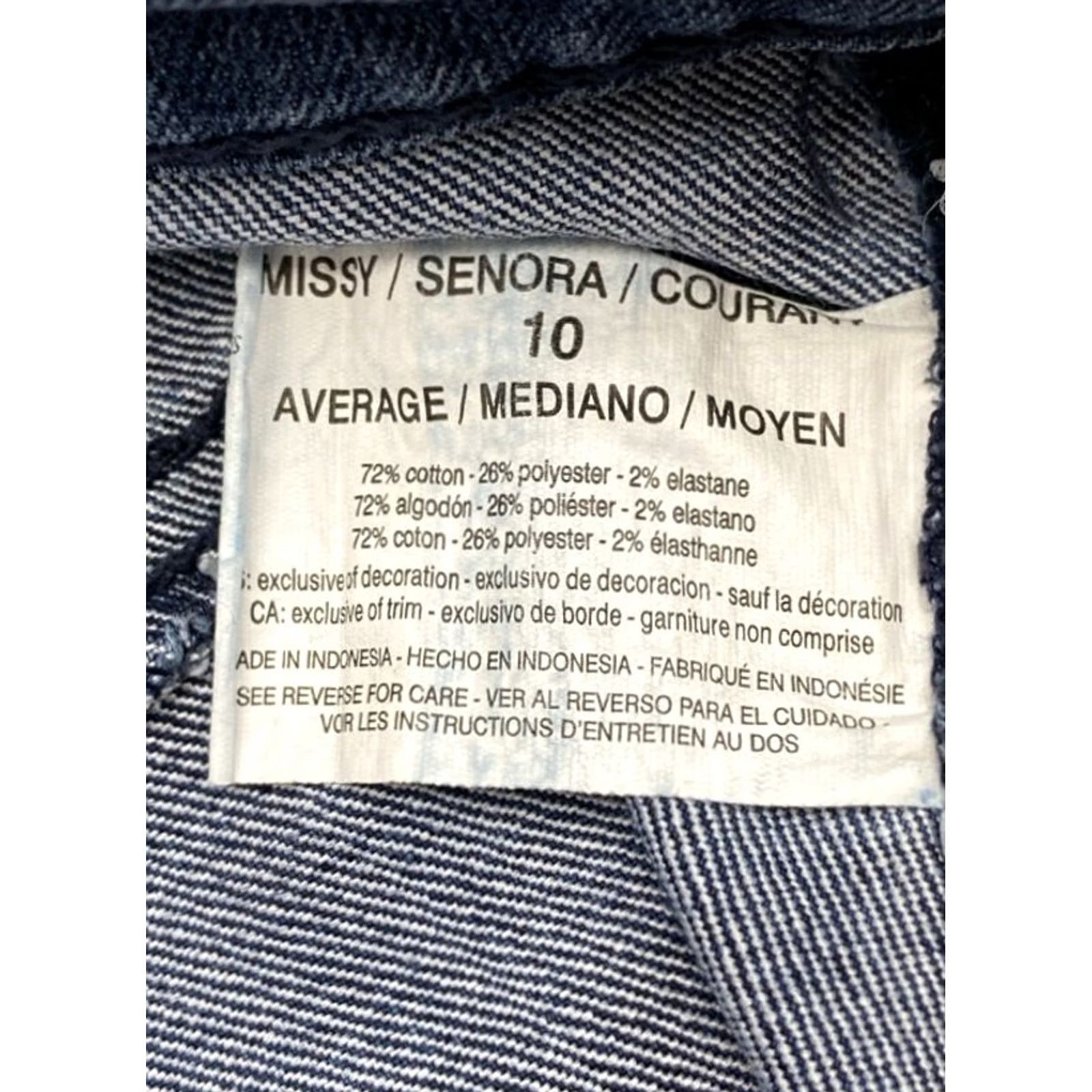 Gloria Vanderbilt Gloria Vanderbilt Amanda Jeans Womens 10 Blue Denim Stretch 5825 Regular 31x30 Inseam 30 5-Pocket Design Straight Shirt Size 24" / US 00 / IT 34 - 7 Thumbnail