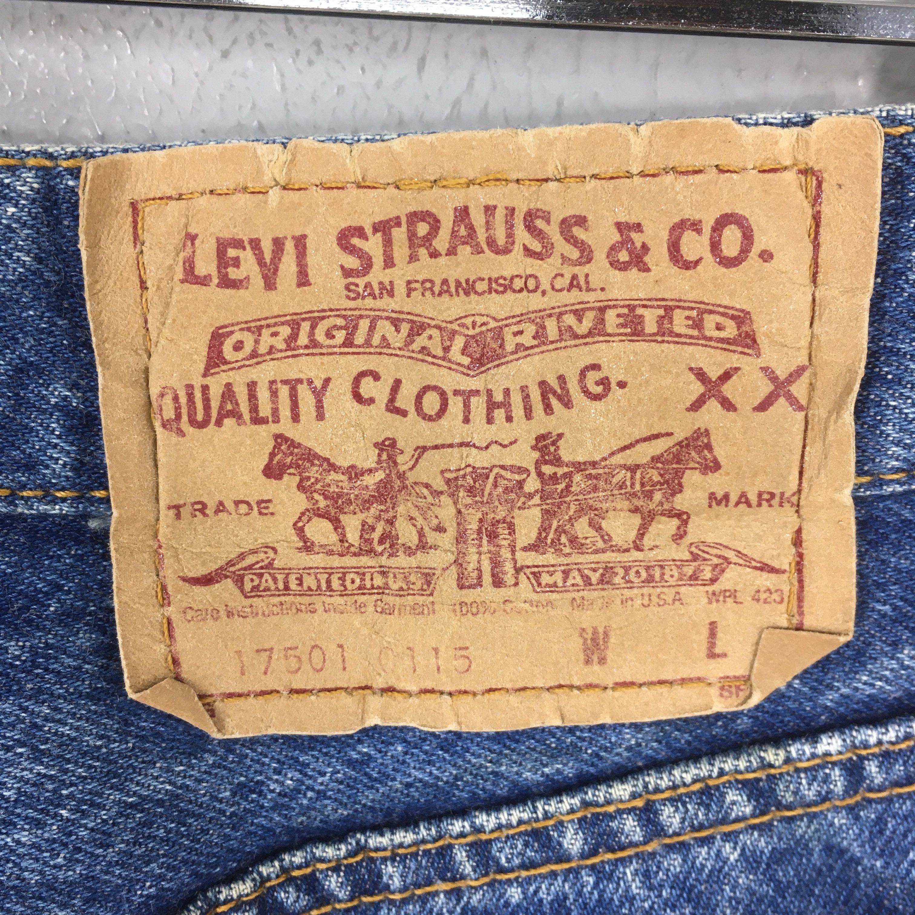 Levi's Size 23x30 Vintage 90s Levi's 501 Dark Blue Jeans S1873 Size 23" - 10 Thumbnail