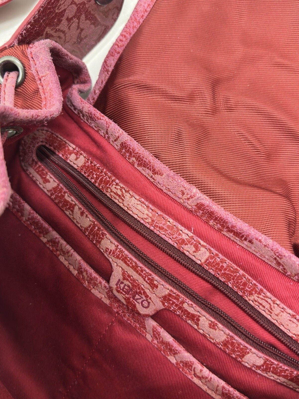 Kenzo DDP Rare Kenzo Vintahe Messenger Red Nylon Crossbody Bag Size ONE SIZE - 18 Thumbnail