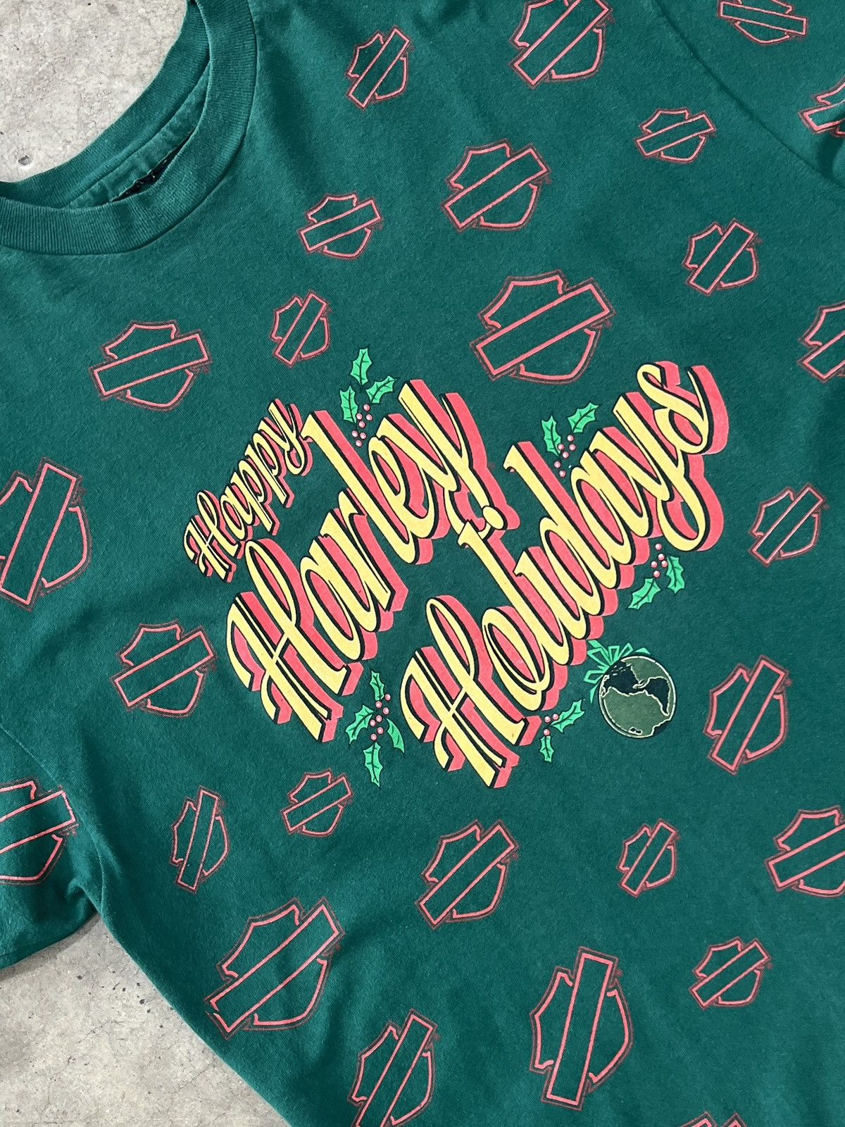 Harley Davidson Vintage AOP Harley Davidson Holidays Single Stitch Tee XL Size US XL / EU 56 / 4 - 1 Thumbnail