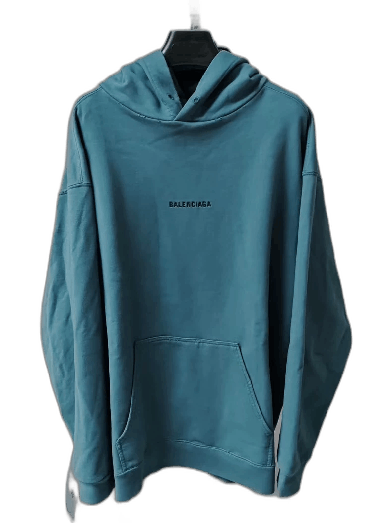 パーカー・フーディ *BALENCIAGA* Logo Hooded Sweatshirt Marine Blue 761458TPVE54 Balenciaga Copyright Logo Hoodie NEW Marine Pacific Blue
