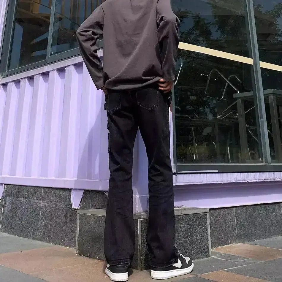 Japanese Brand Retro slim fit micro flared patchwork jeans Size US 30 / EU 46 - 4 Thumbnail