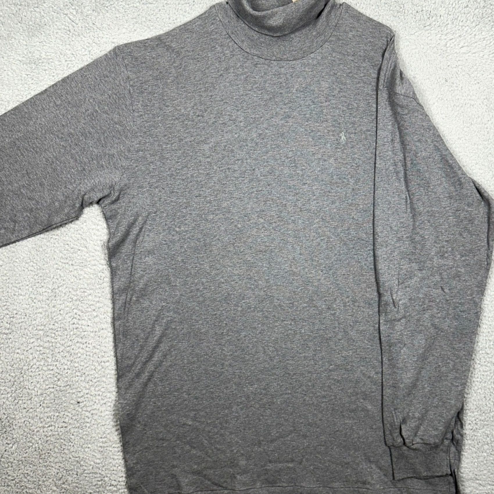 Polo Ralph Lauren Polo Ralph Lauren Sweater Shirt Mens 2XL Grey Turtleneck Pullover Pony Long Sleeve Size US XXL / EU 58 / 5 - 2 Thumbnail