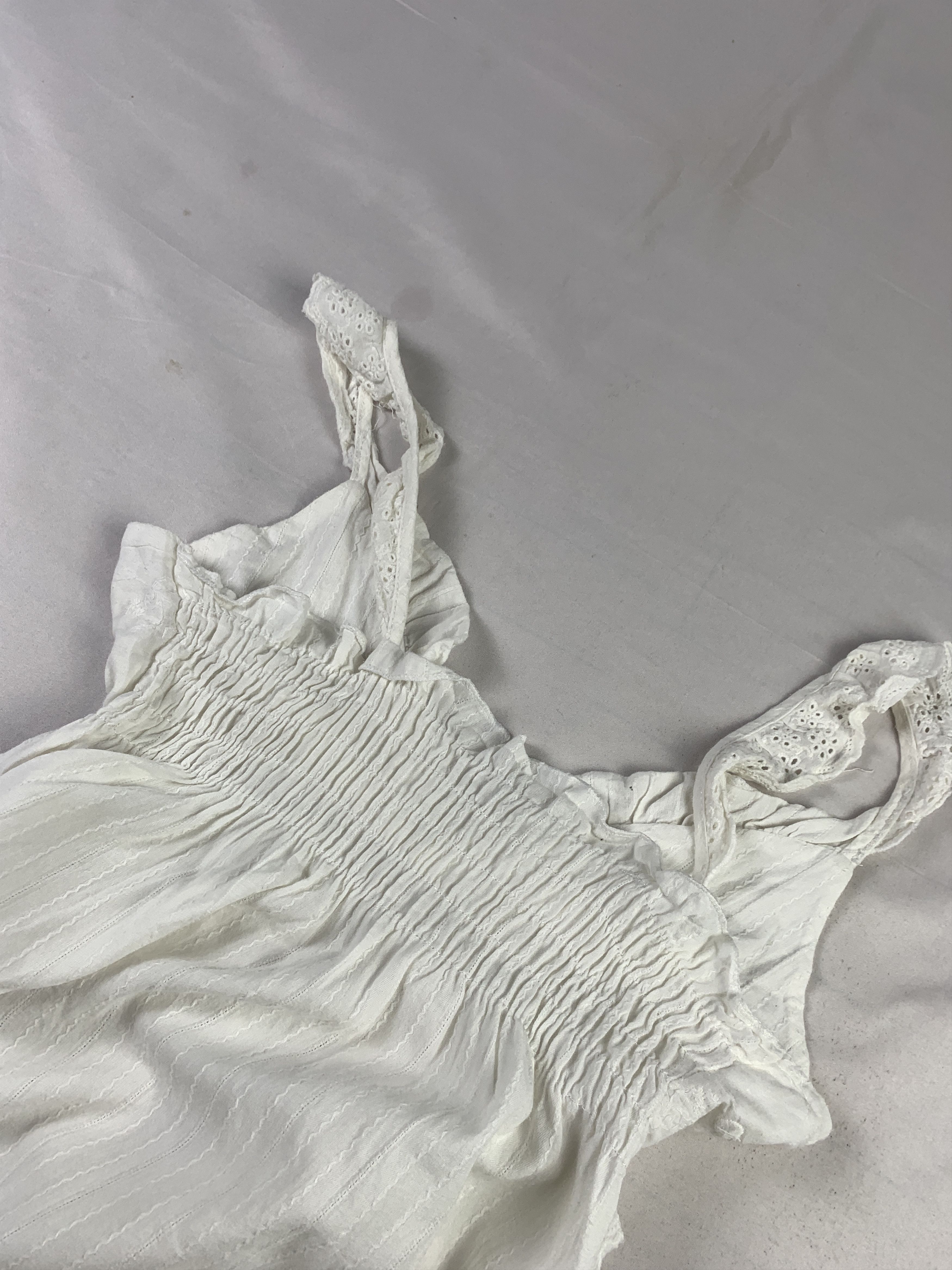 Japanese Brand Flower White Trim Lace Ribbon Cami Top (M) Size M / US 6-8 / IT 42-44 - 9 Thumbnail
