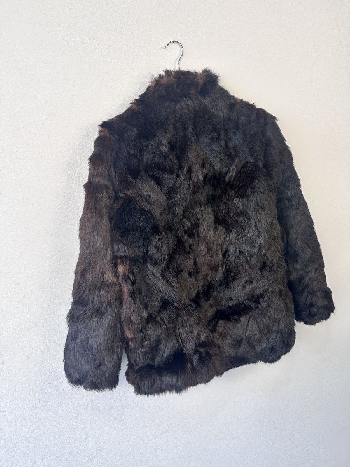 Other Genuine Rabbit Fur Coat 70s 80s Glam Boho Winter Jacket 14 Size L / US 10 / IT 46 - 13 Thumbnail