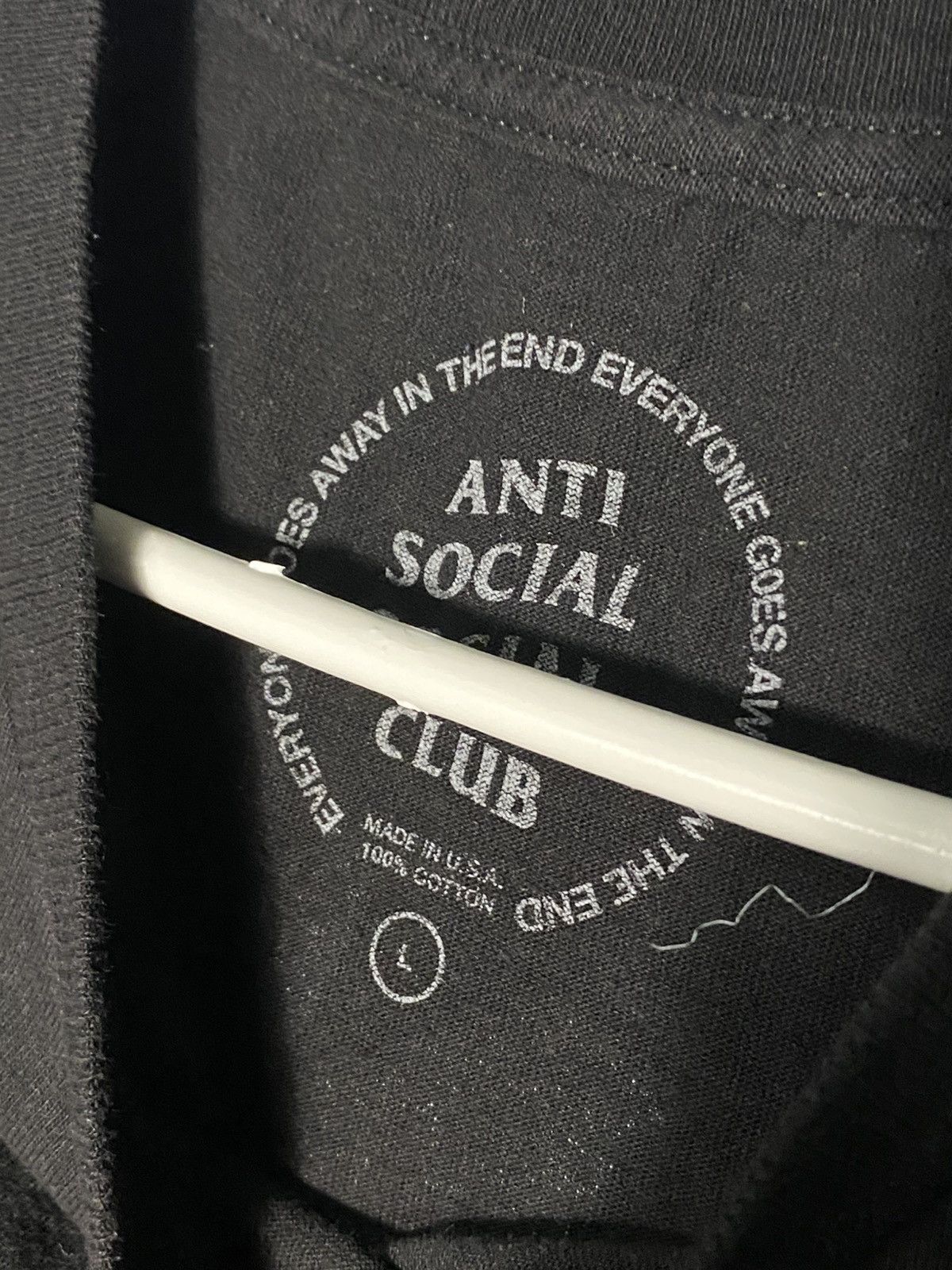Anti Social Social Club Anti Social Social Club T-shirt Logo Hype Drill Casual Brand Size US L / EU 52-54 / 3 - 4 Thumbnail