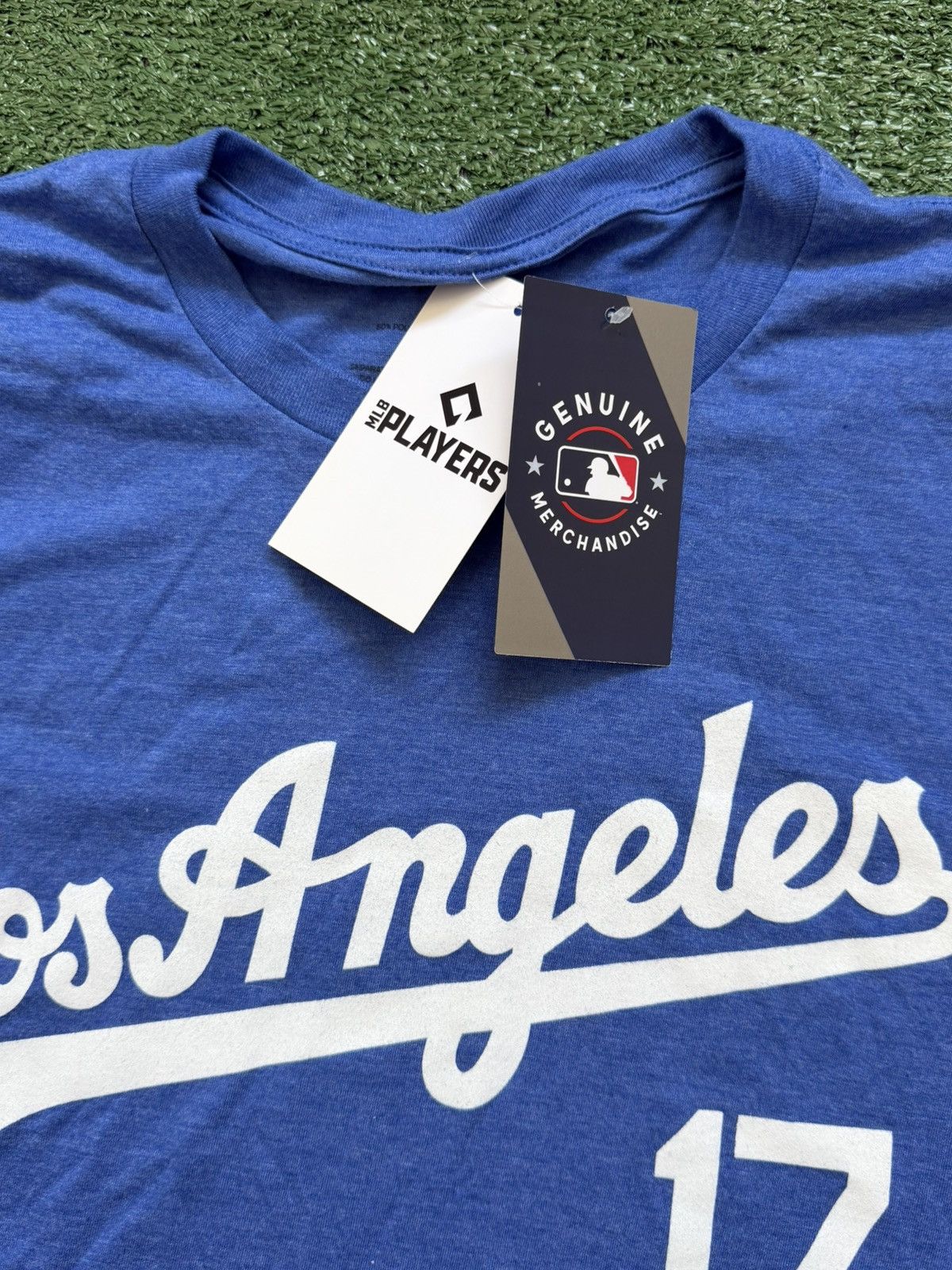 Majestic Majestic Los Angeles Dodgers #17 Shohei Ohtani Men's Blue Size US L / EU 52-54 / 3 - 3 Thumbnail
