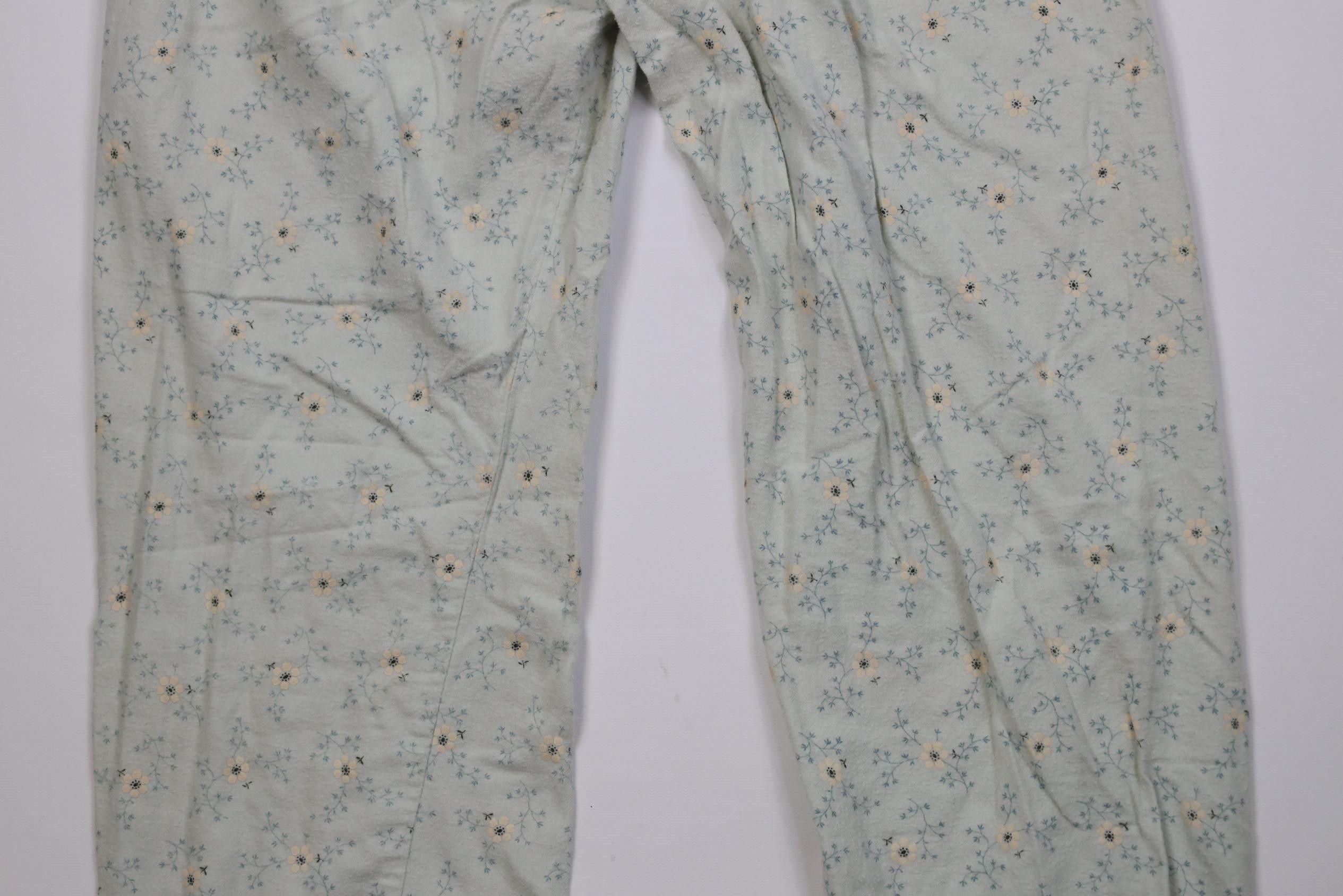 J.Crew Vintage 90s Y2K J Crew Flower Flannel Wide Leg Pajamas Pants Size 27" / US 4 / IT 40 - 10 Thumbnail