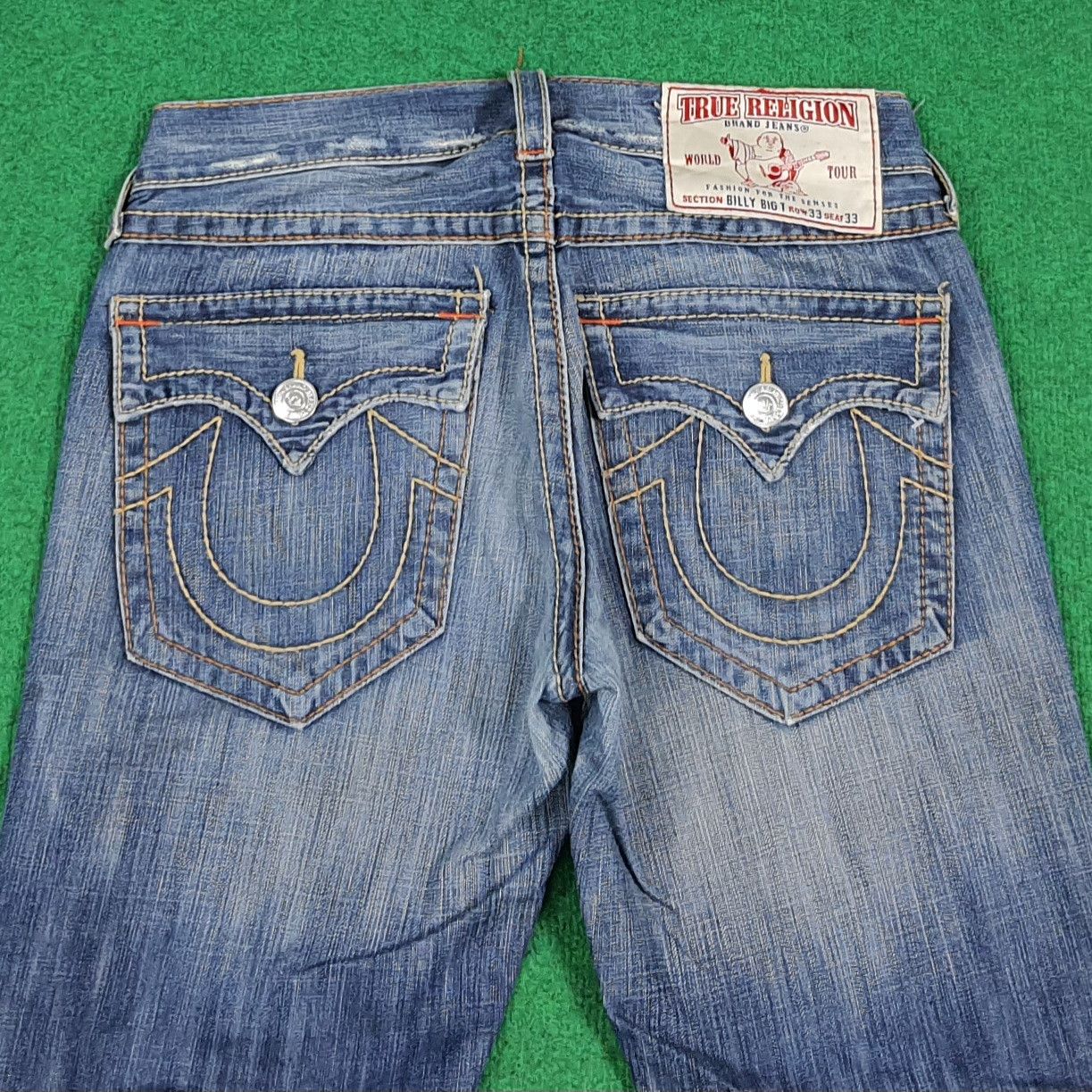 True Religion Vintage True Religion Jeans Blue Baggy Bootcut C280N28 Size US 33 - 2 Thumbnail