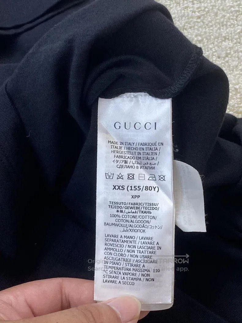 Gucci Gucci Black letter logo pattern printed short sleeves Size US XXS / EU 40 - 4 Thumbnail