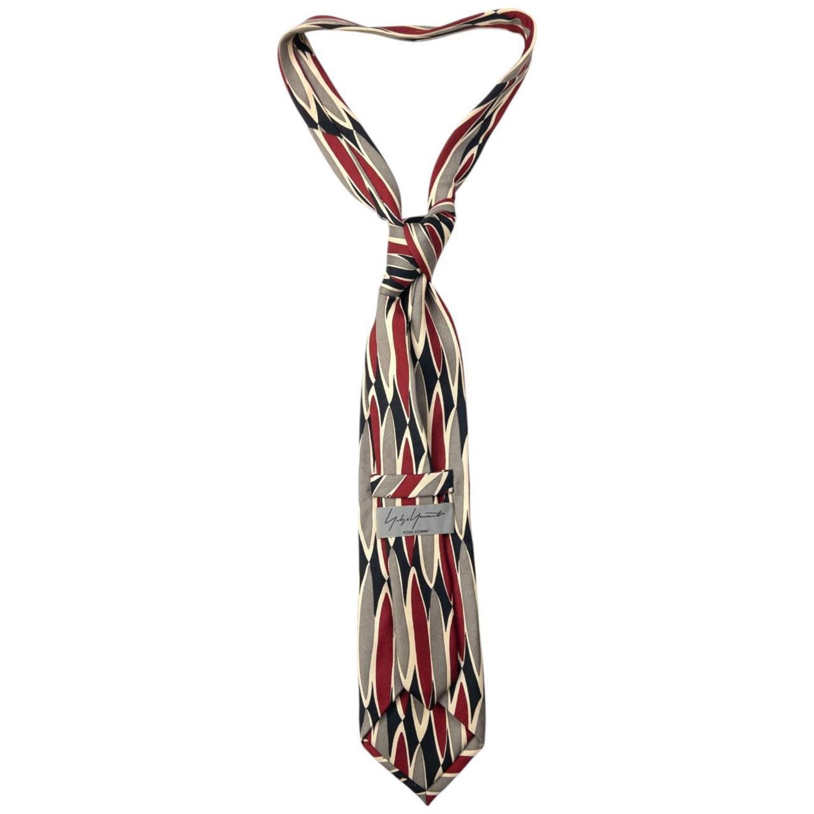 Yohji Yamamoto Vintage Yohji Yamamoto Silk Pattern Tie Size ONE SIZE - 2 Thumbnail