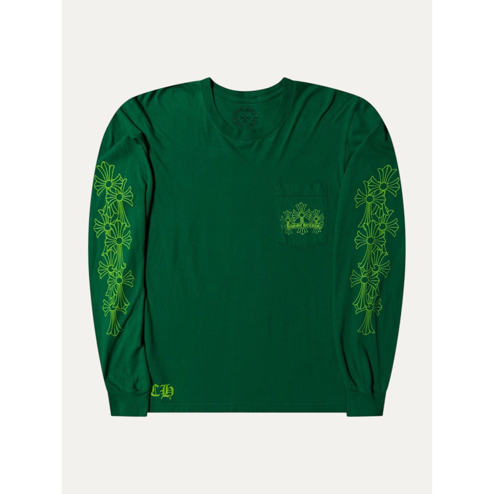 Chrome Hearts Cemetery Cross Kelly Green Long Sleeve