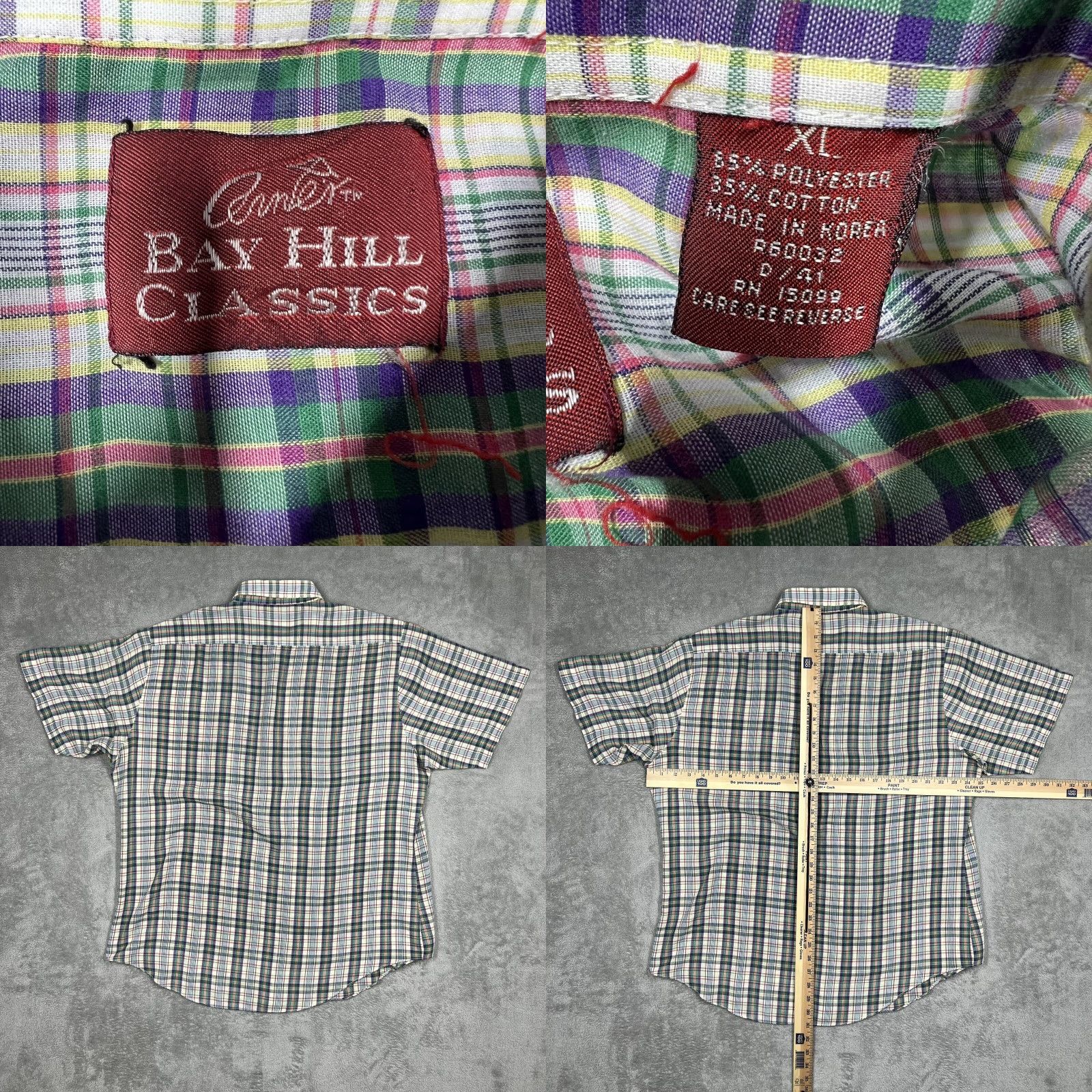 Vintage Bay Hill Classics Mens Plaid Button Up Shirt Size XL Arnie's Arnold Palmer Golf Size US XL / EU 56 / 4 - 8 Thumbnail