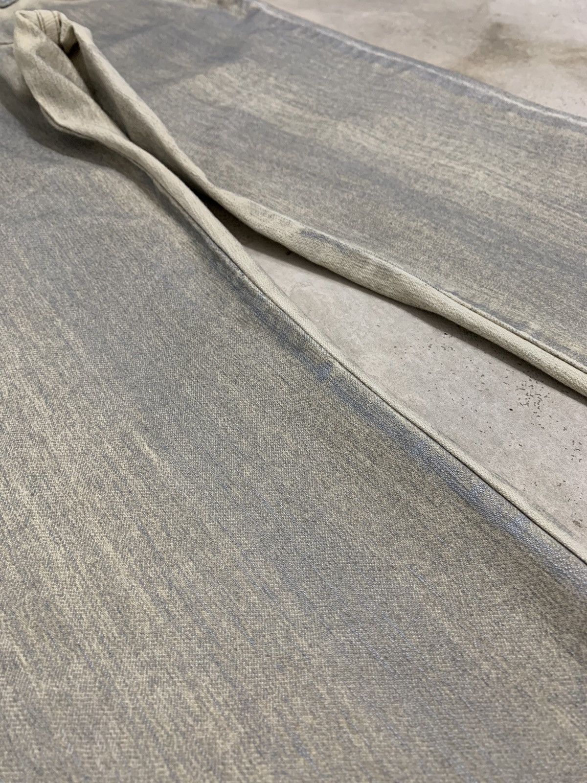 Designer × Taverniti Maxia Grey Coated Junya Style Flare Denim Size US 28 / EU 44 - 6 Thumbnail
