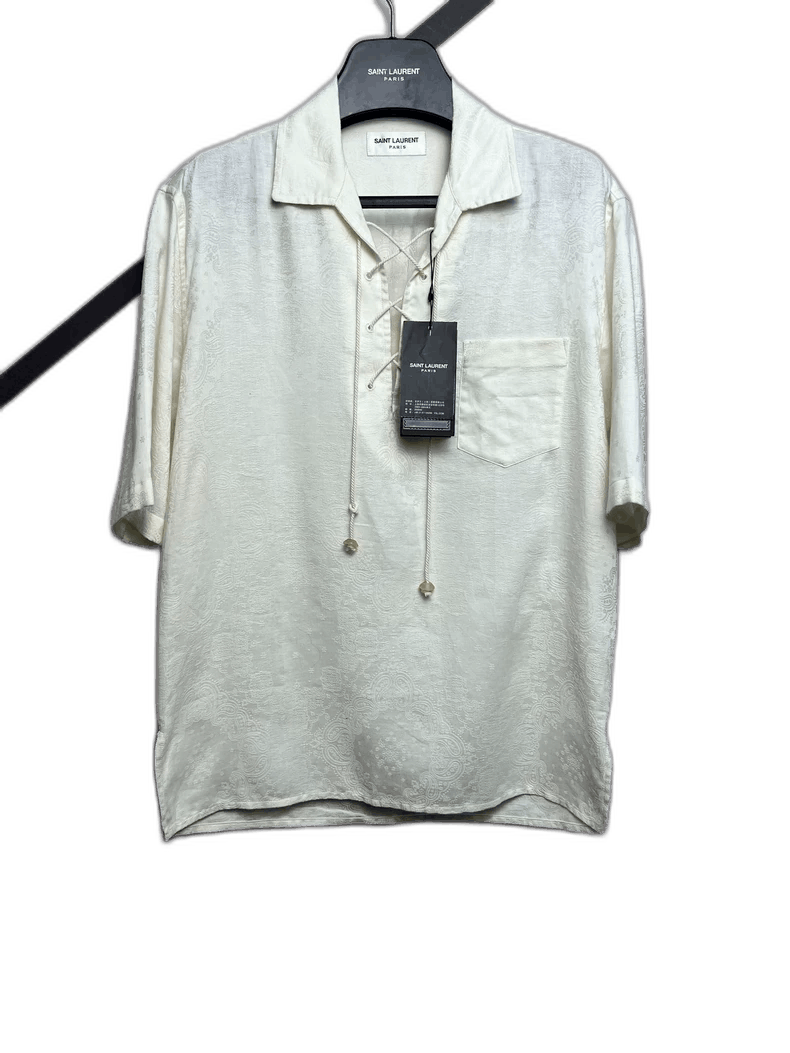 Saint Laurent Short Sleeve Embroidered Shirt-2507