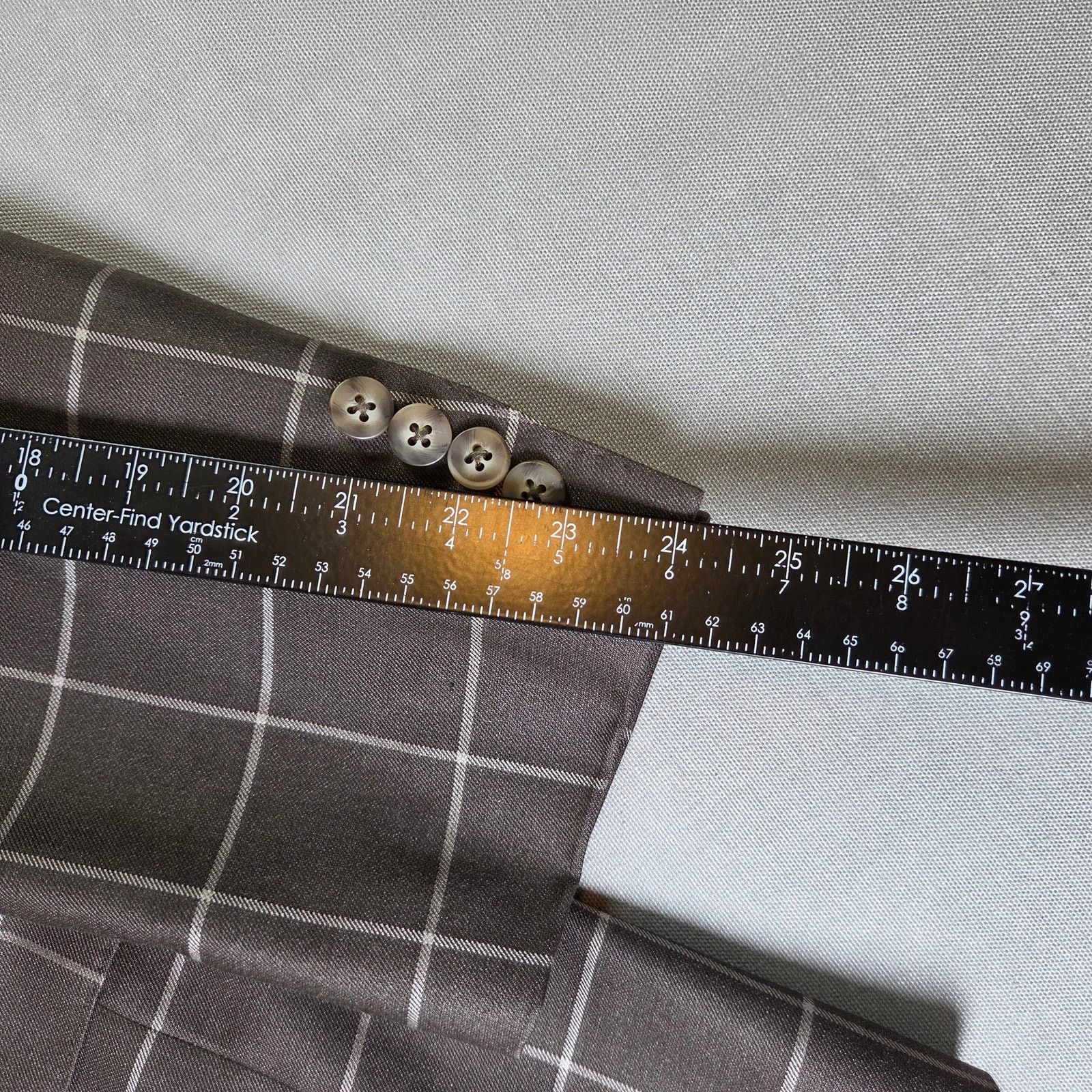Samuelsohn Samuelsohn Earl Silk Camel Hair Windowpane Blazer 44L Size 44L - 23 Thumbnail