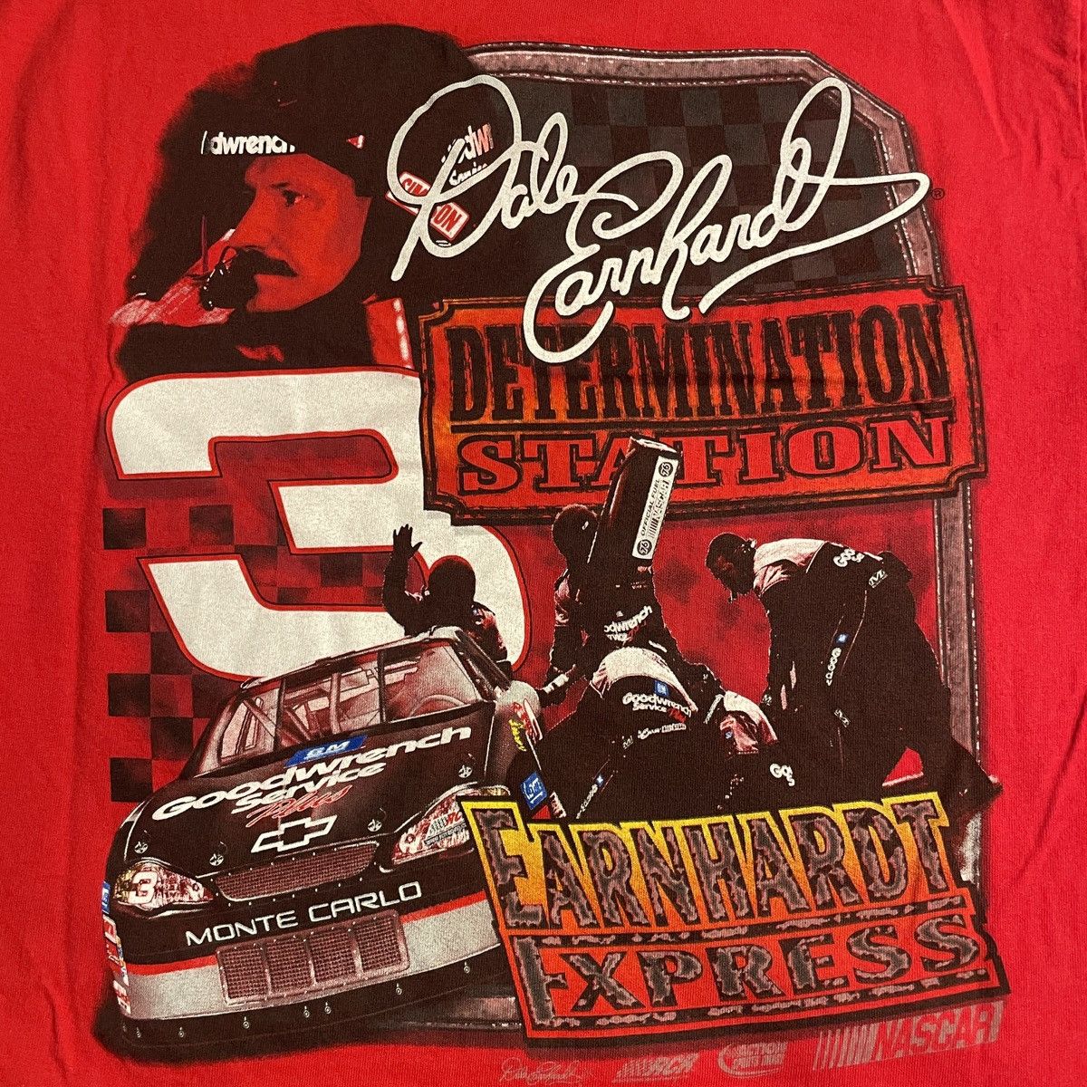 Chase Authentics Dale Earnhardt #3 Determination Station Vintage T Shirt Size US M / EU 48-50 / 2 - 4 Thumbnail