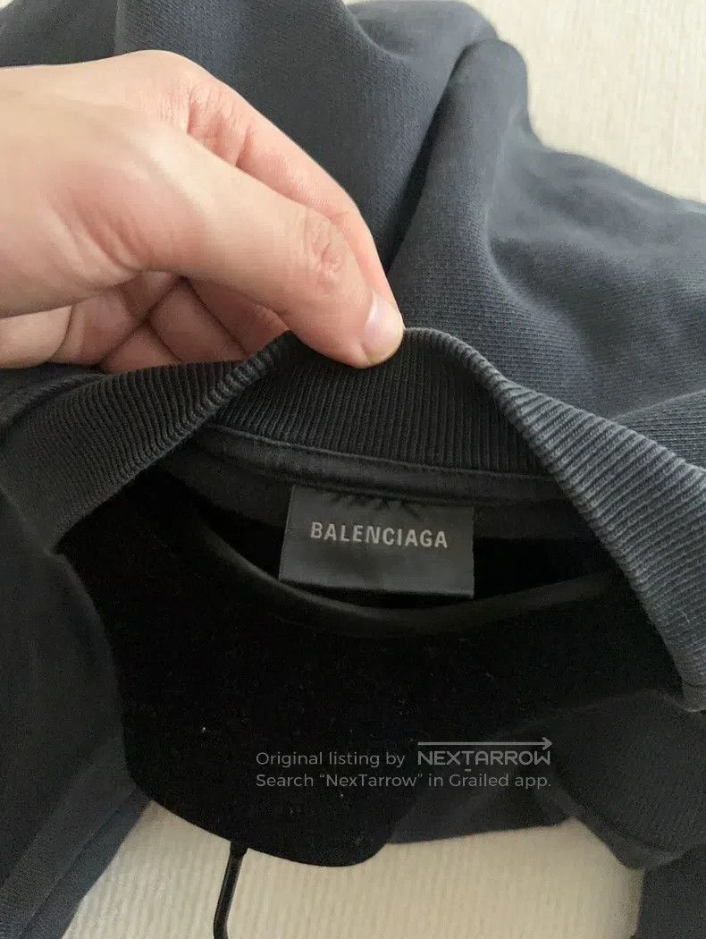 Balenciaga Balenciaga Distressed black embroidered Sport B hoodie Size US M / EU 48-50 / 2 - 3 Thumbnail