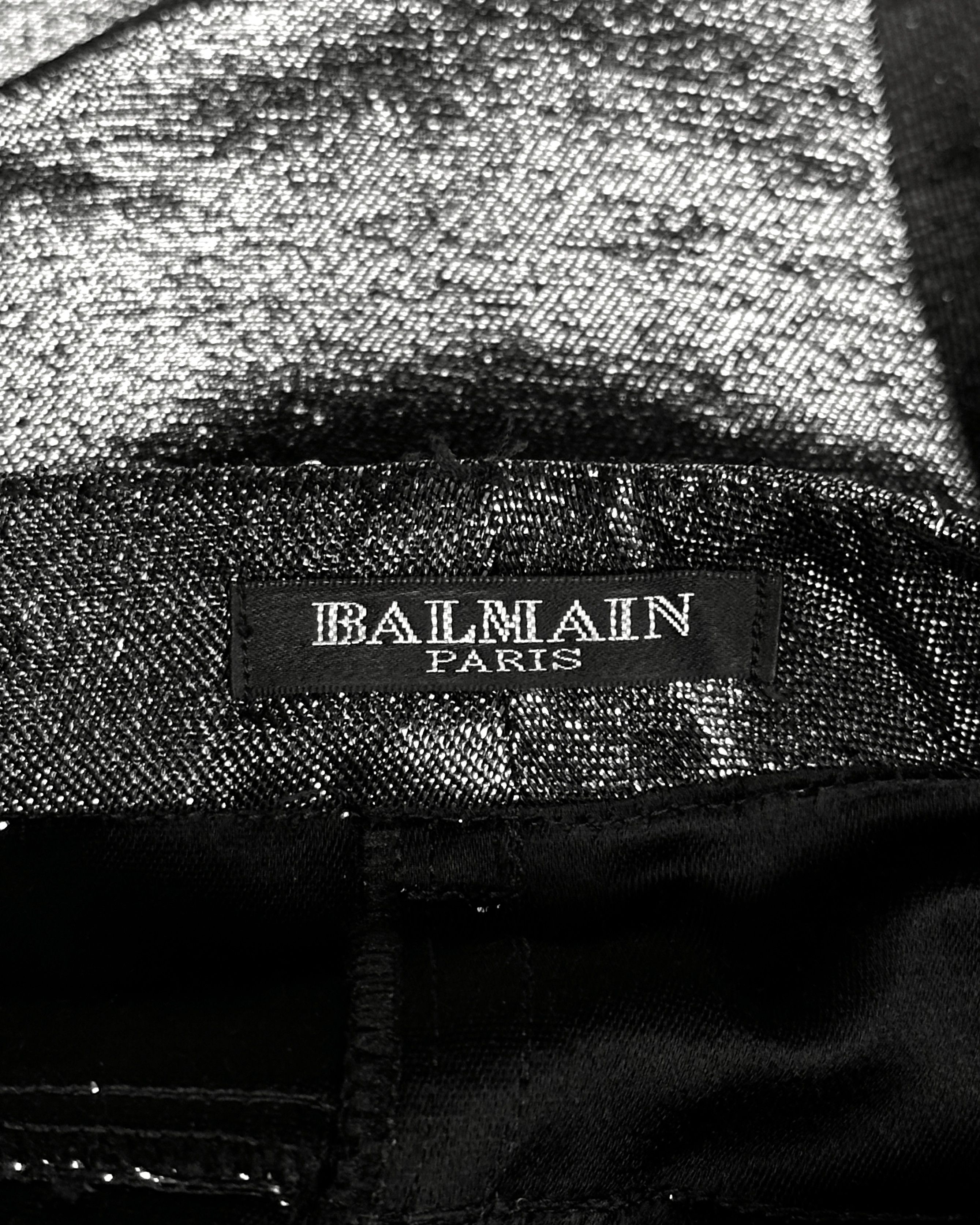 Balmain Balmain Liquid Metal Light Reflective Jeans Size US 27 - 8 Thumbnail