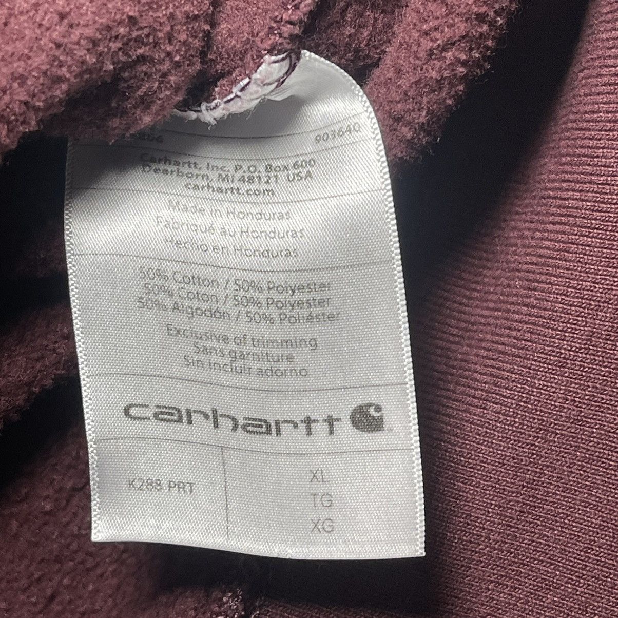 Carhartt Carhartt K288 PRT Loose Fit Hoodie Mens XL Burgundy Y2K Size US XL / EU 56 / 4 - 4 Thumbnail