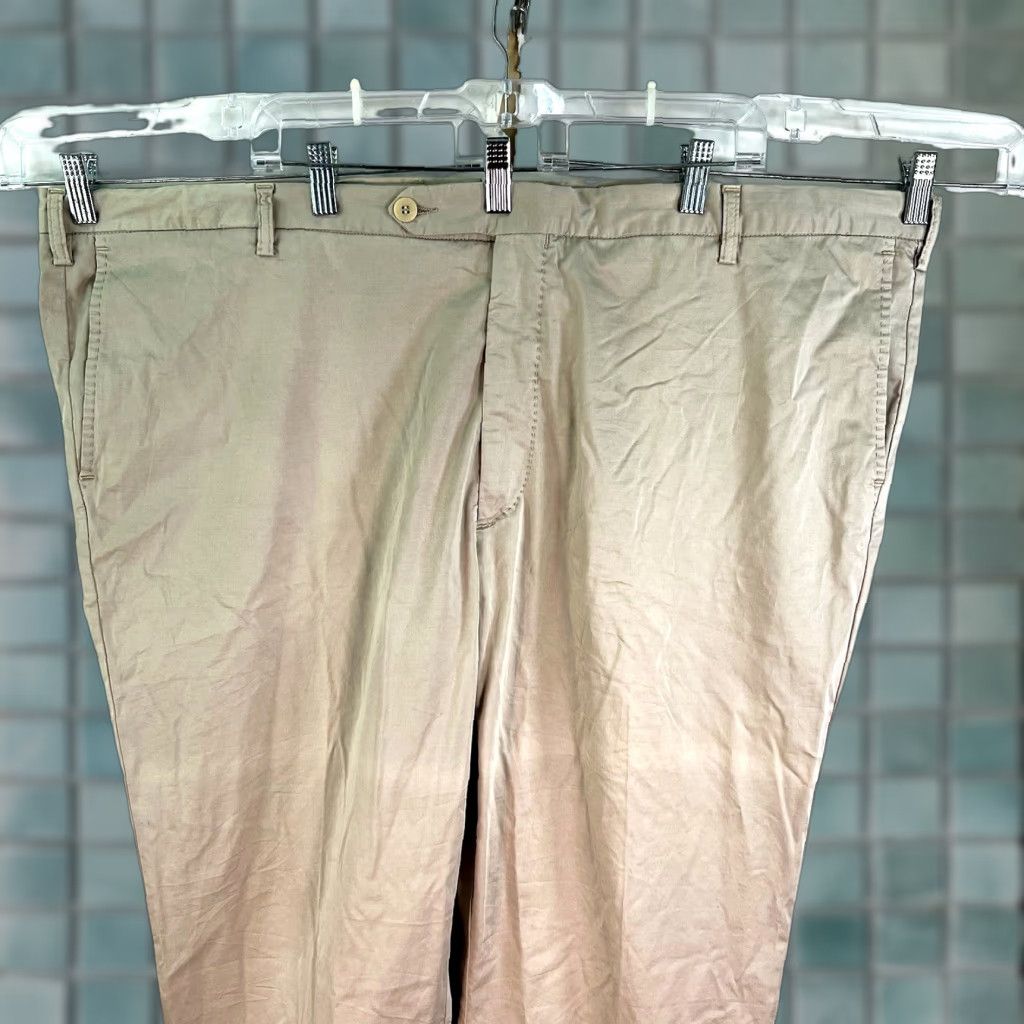 Rota Sport Mens Pants Chino Straight Beige 50 x 36 Cotton Blend Made in Italy