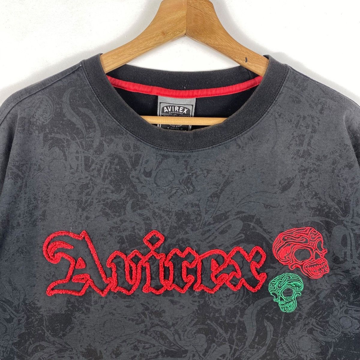 Avirex AVIREX Embroidery Logo Full Print Tee Shirt 2-Large Size Size US XXL / EU 58 / 5 - 2 Thumbnail
