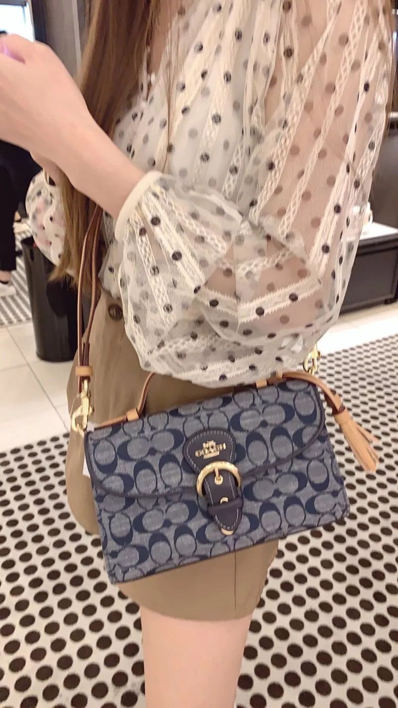Coach Kleo Top Handle In Signature Chambray C8513 Size ONE SIZE - 2 Thumbnail