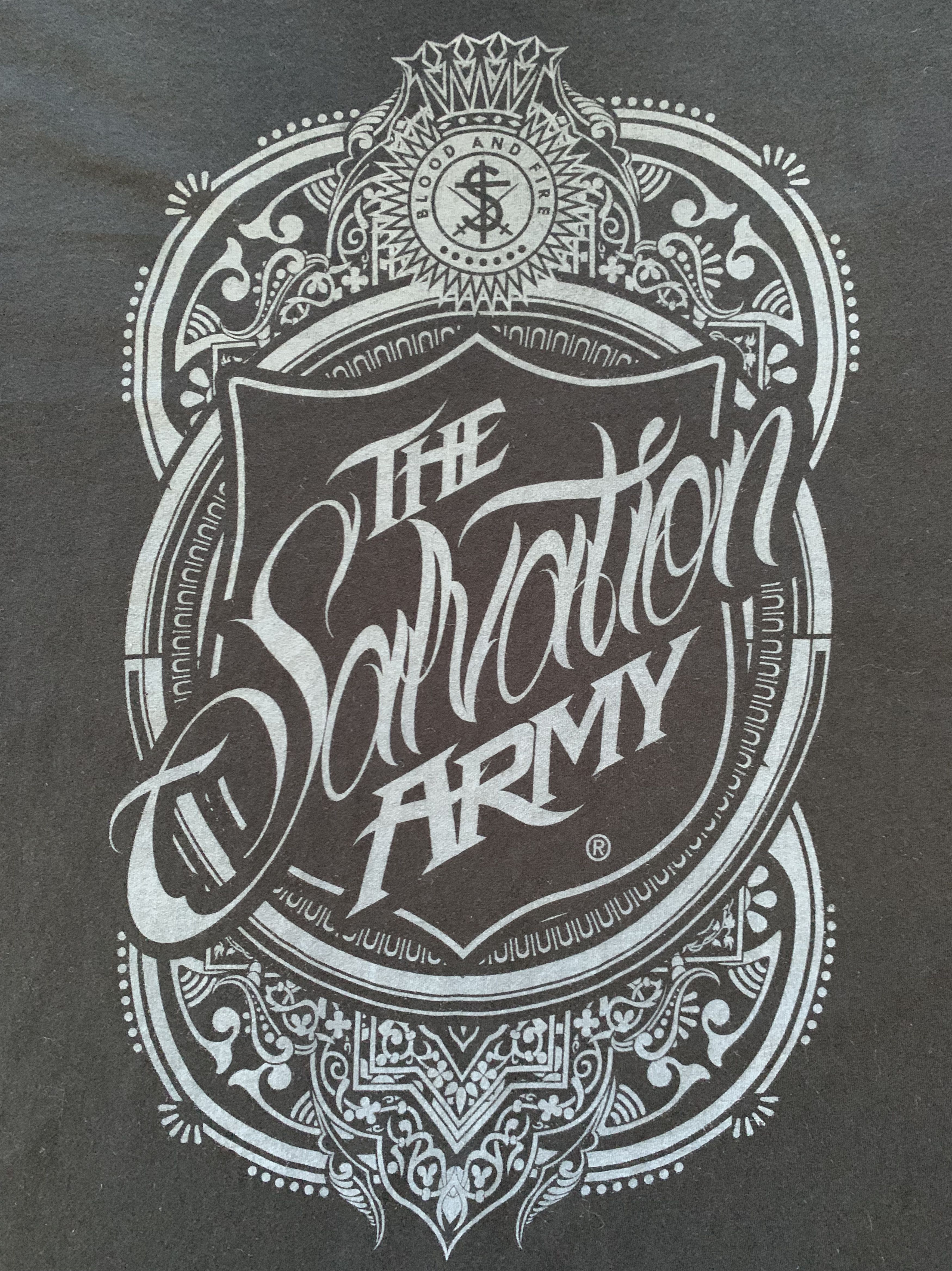 Vintage Vintage The Salvation Army Black Printed T-Shirt Size US L / EU 52-54 / 3 - 5 Thumbnail