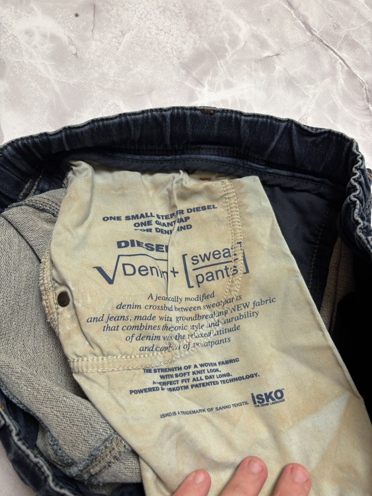 Diesel Diesel Krooley-Ne Jogg Jeans Denim Sweatpants Blue Mens 30 Size US 30 / EU 46 - 19 Thumbnail