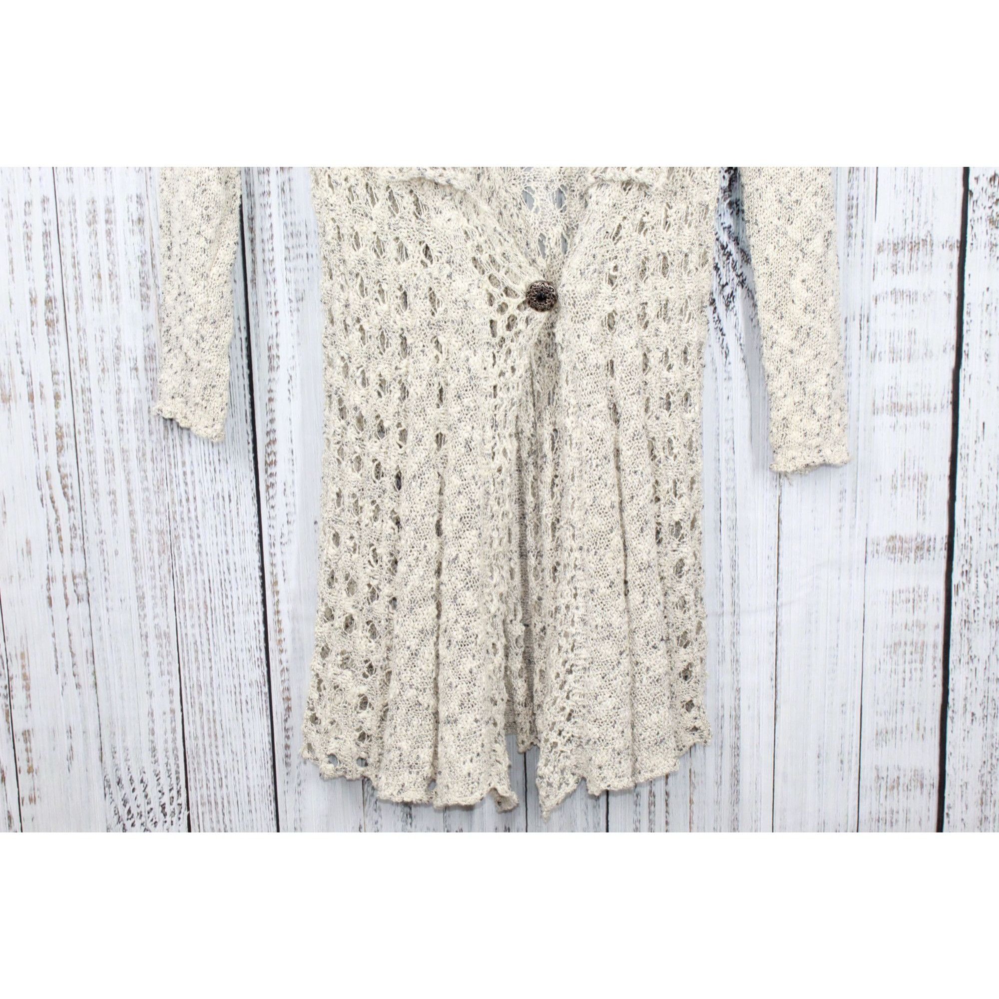 Other Soft Surroundings Teresa Crochet Cardigan Cream Size Medium Size M / US 6-8 / IT 42-44 - 4 Thumbnail