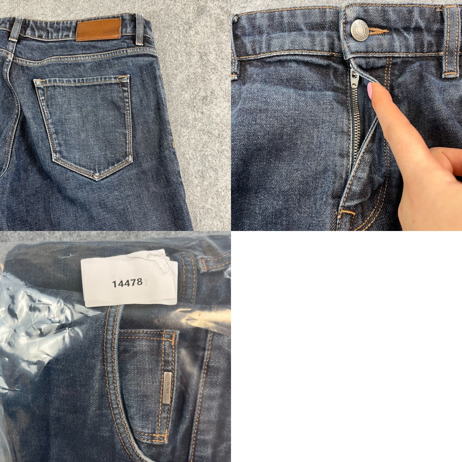 Hugo Boss HUGO BOSS Jeans Maine 3 34 Regular Tapered 5-Pocket Denim Dark Wash Blue Stretch 30 Inside Leg Mens Jeans Size US 34 / EU 50 - 9 Thumbnail