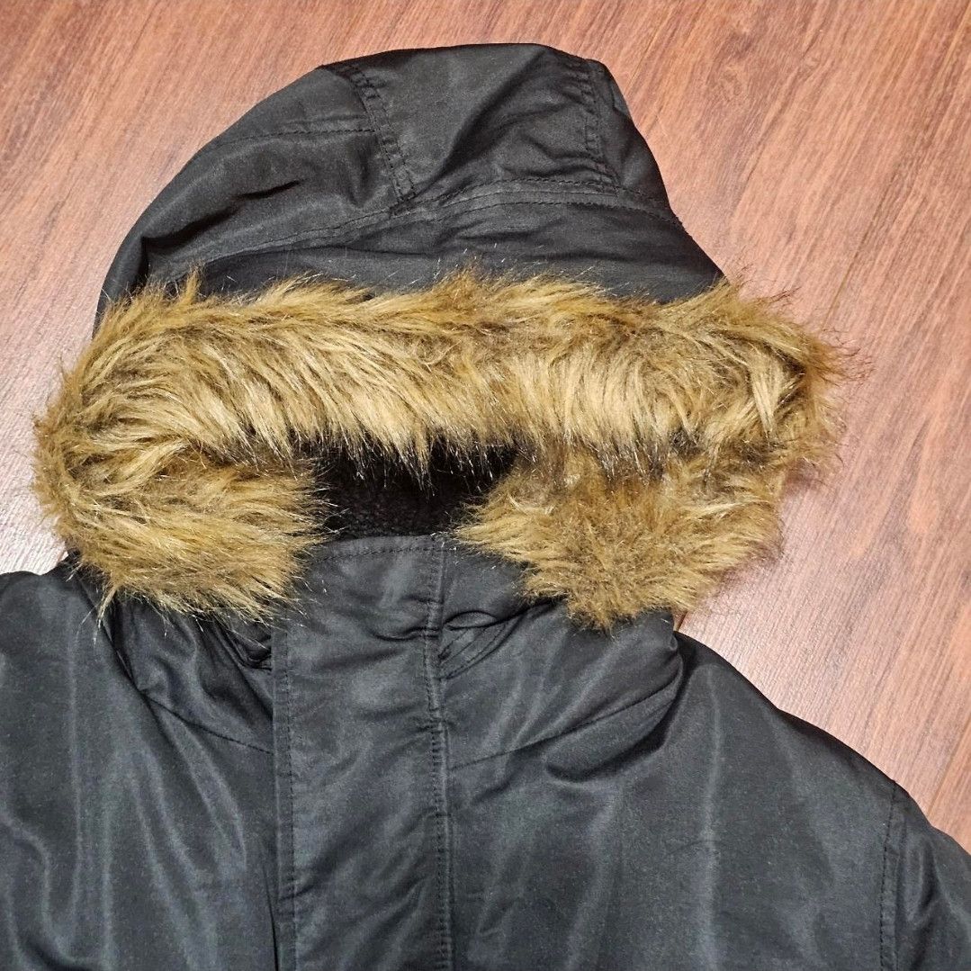 Gap Gap Men's Black Puffer Jacket with Faux Fur Trim Size US XXL / EU 58 / 5 - 4 Thumbnail