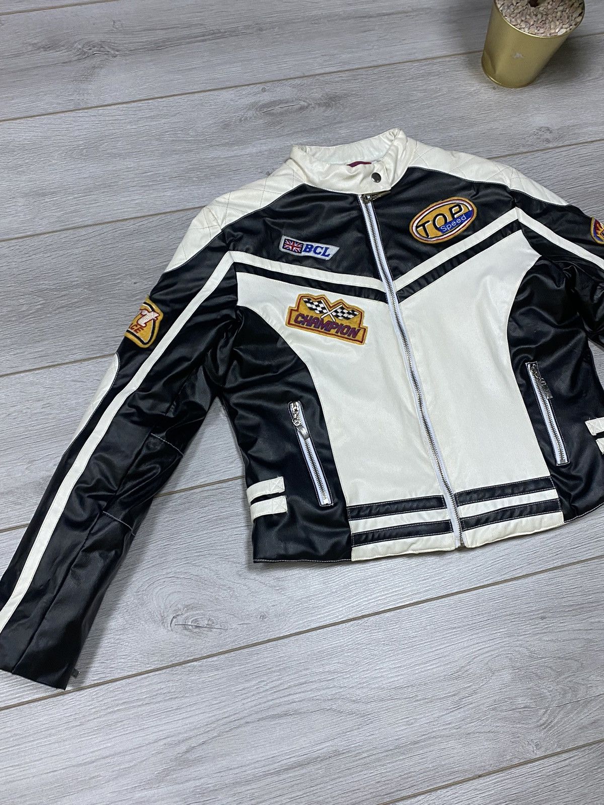 Vintage Rare Y2k Wonder Team Feilida Grand-Prix Leather Jacket 90’s Size L / US 10 / IT 46 - 5 Thumbnail