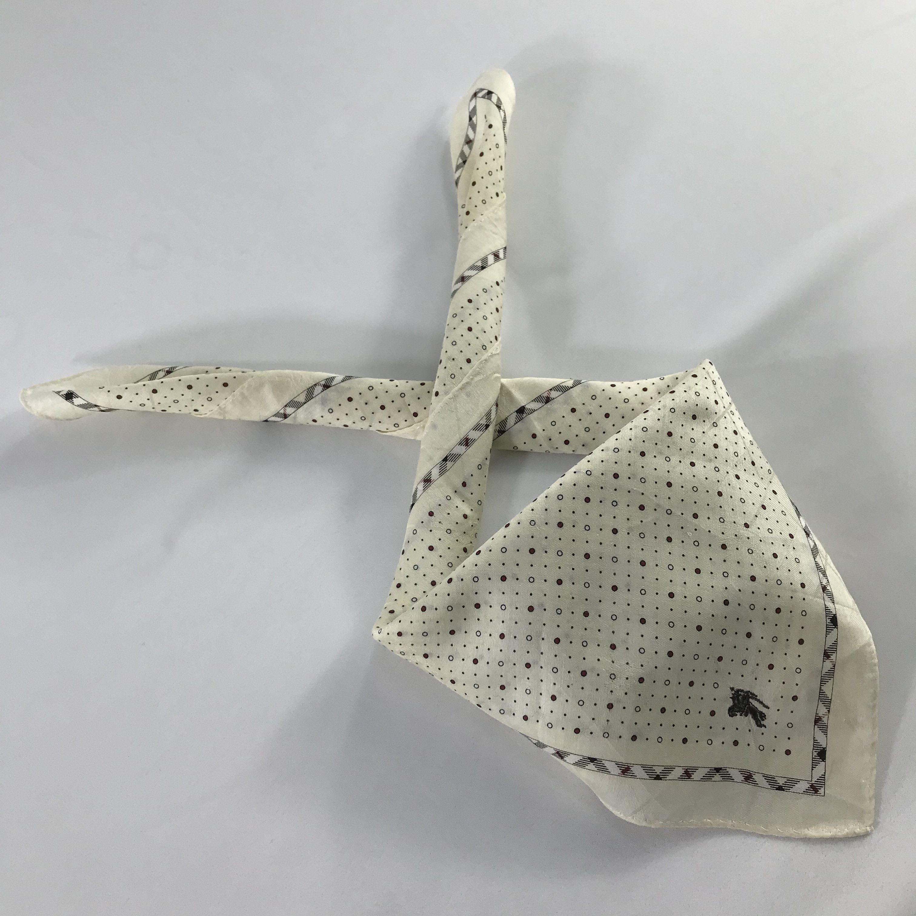 Burberry × Vintage Burberry Bandana / Handkerchief / Neckerchief - S750 Size ONE SIZE - 4 Thumbnail