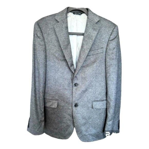 Saks Fifth Avenue Saks Fifth Avenue Two-Button Cashmere Silk Blend Herringbone Size 38R - 1 Thumbnail
