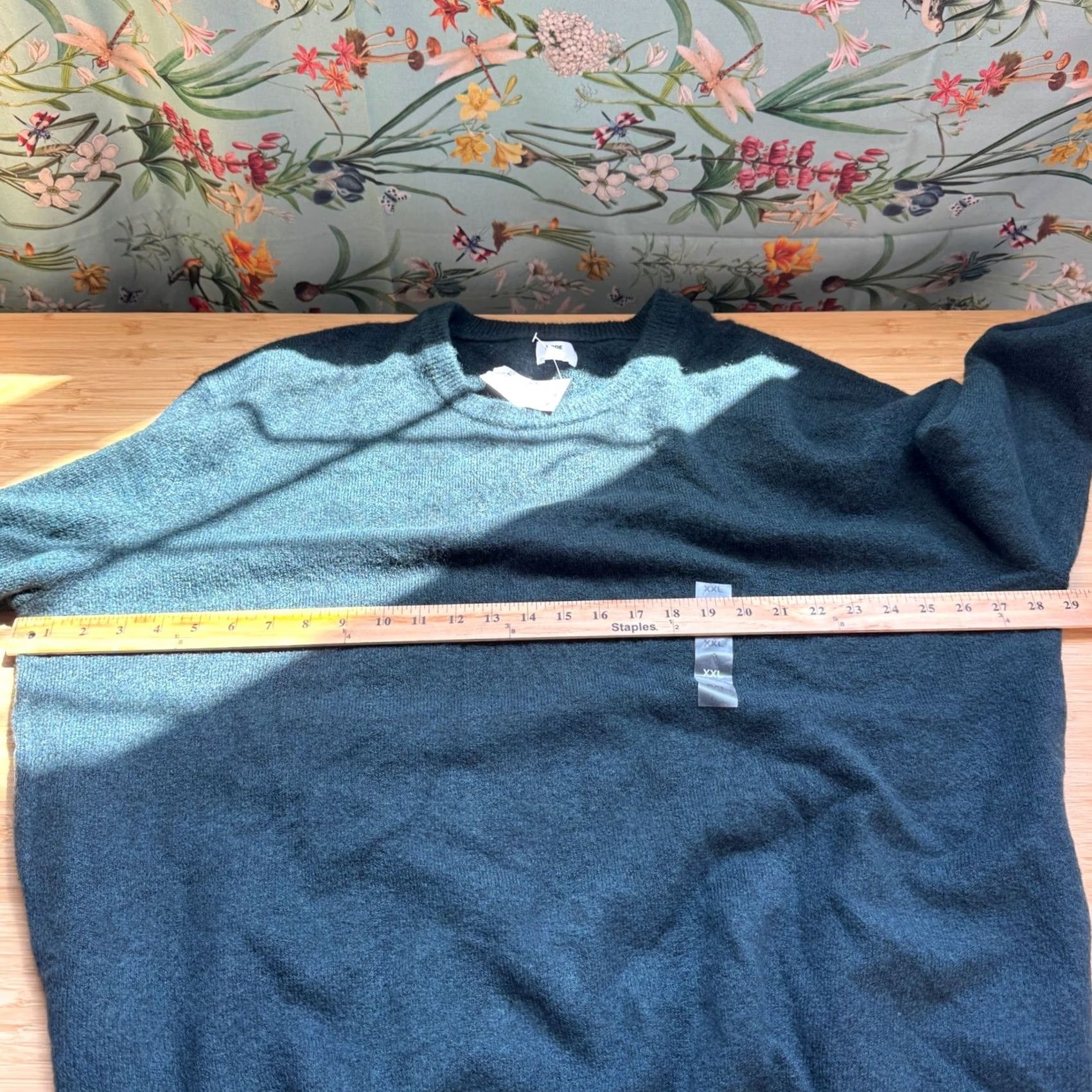 Vintage Mode of One Mens Relaxed Fit Sweater Crew Neck All Seasons XXL Deep Malachite Green Knit Pullover Casual Holiday 2XL Size US XXL / EU 58 / 5 - 5 Thumbnail