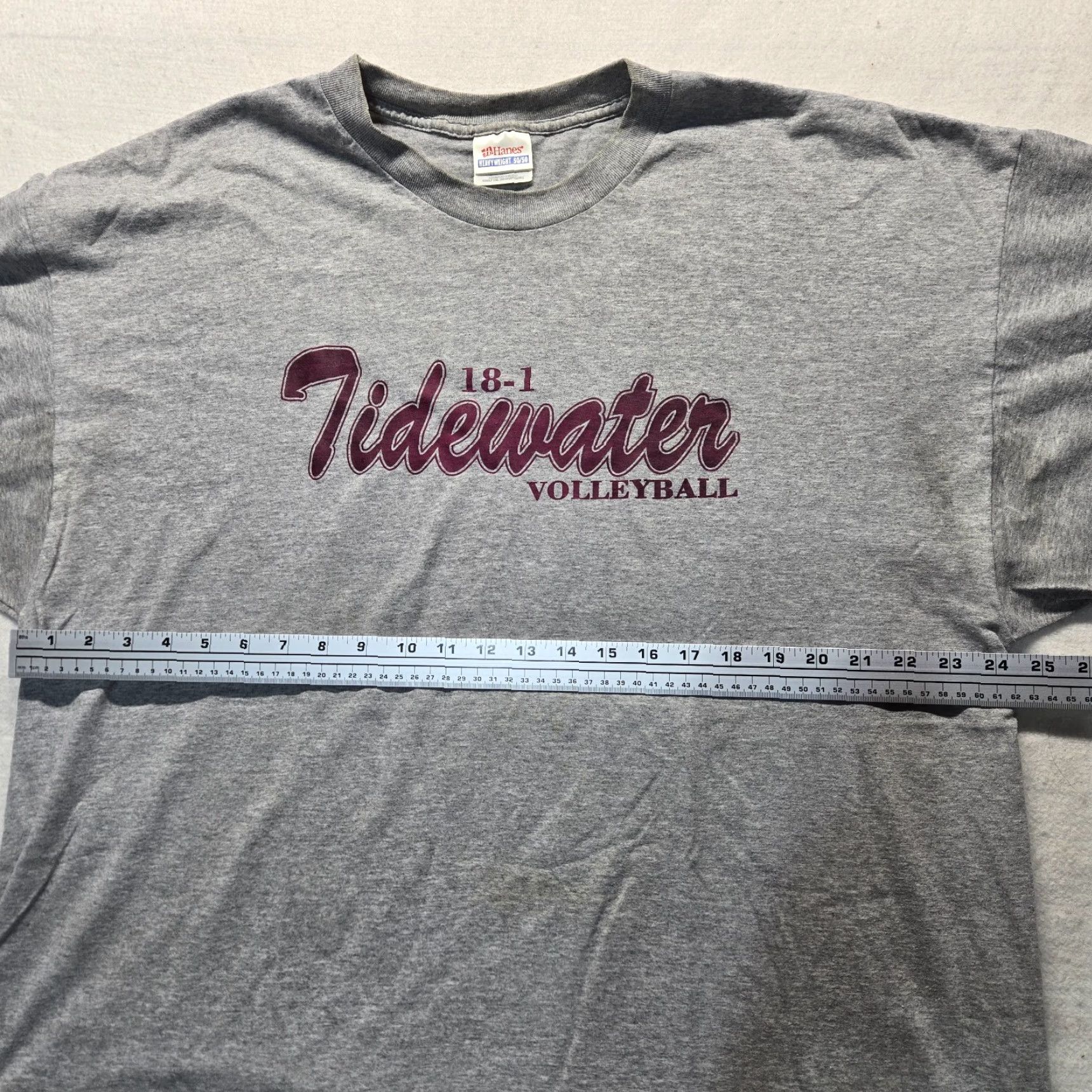 Vintage Tidewater VA Virginia Gray T-Shirt Shirt Women 2XL 2XL Adult Crew Neck Cotton Blend Volleyball 18-1 Sports Tee Womens Size XXL / US 16-18 / IT 52-54 - 4 Thumbnail