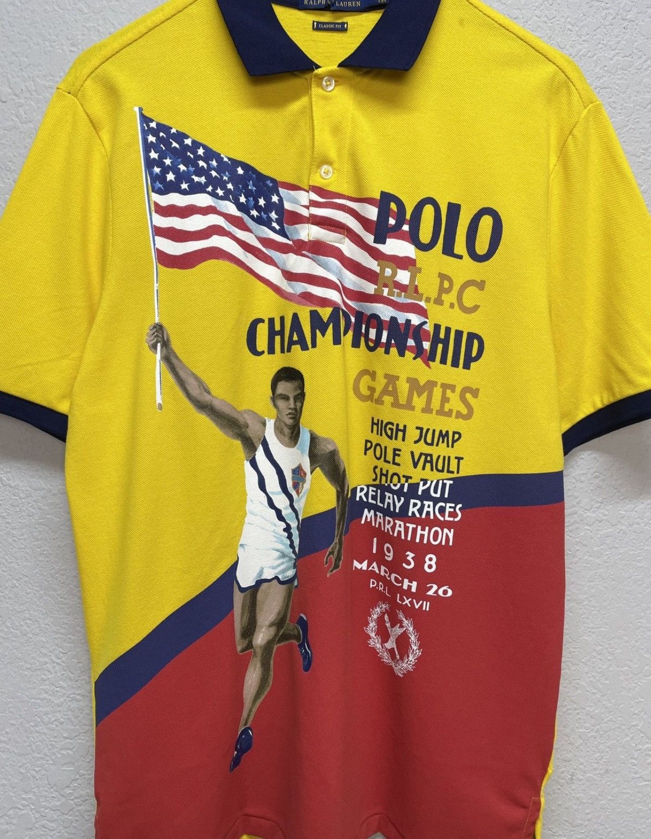 Polo Ralph Lauren Vintage Y2K Championship 1938 Polo Ralph Lauren Tee Polos Size US M / EU 48-50 / 2 - 2 Thumbnail