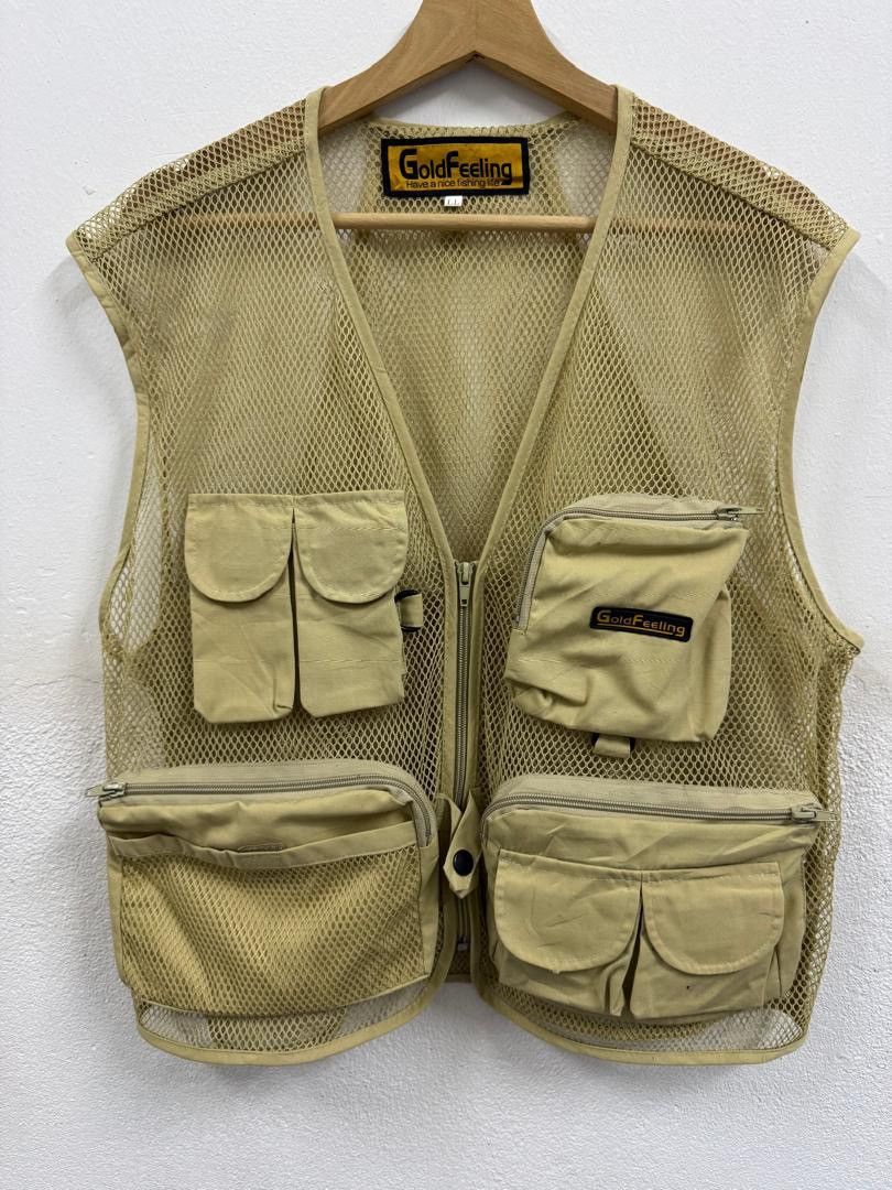 Vintage Gold Feeling multi-pocket tactical fishing vest Size US XL / EU 56 / 4 - 1 Thumbnail