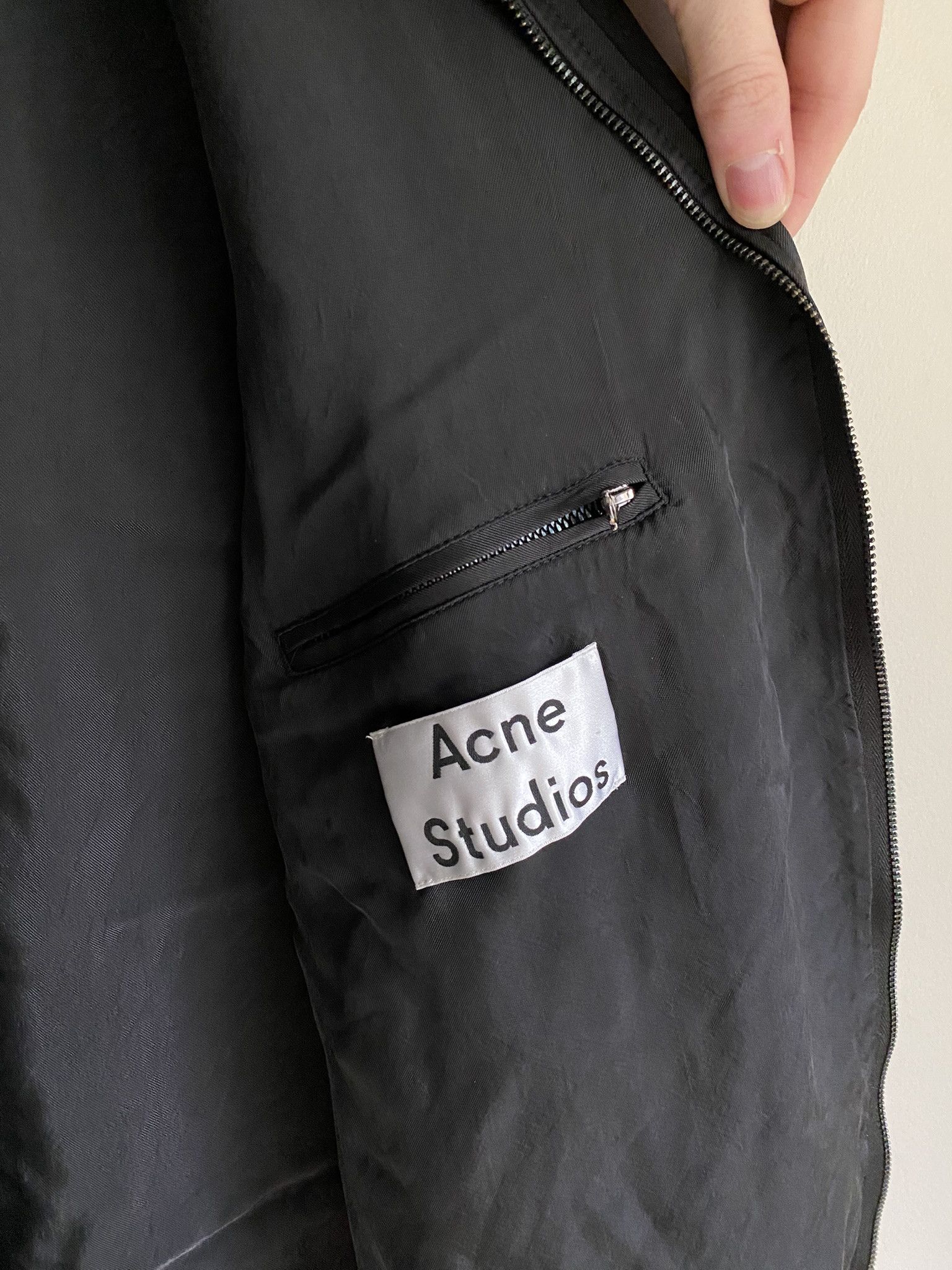 Acne Studios 48/M - Lightweight Zip Jacket - Silky Black Size US M / EU 48-50 / 2 - 15 Thumbnail