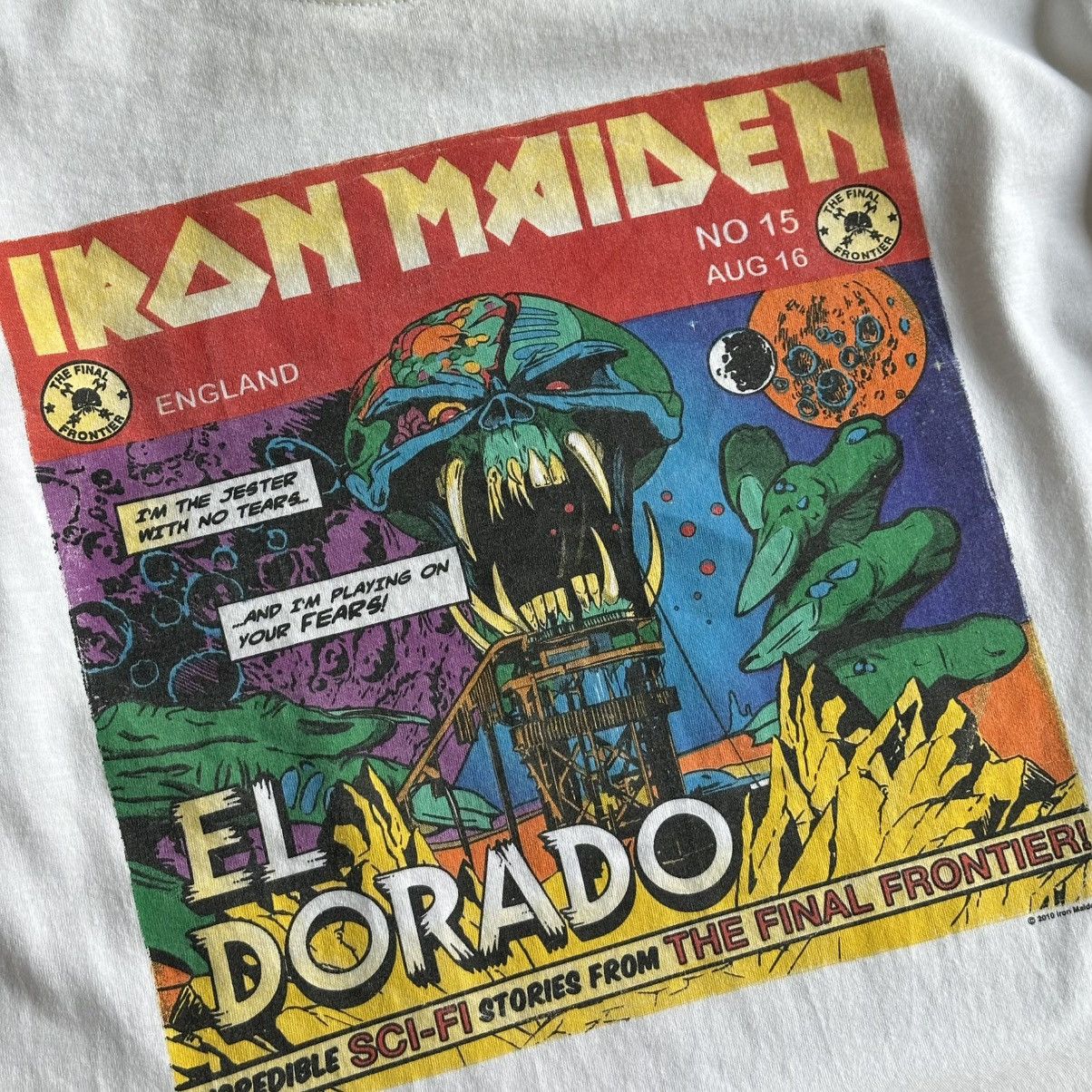 Band Tees Vintage 2010 Iron Maiden El Dorado The Final Frontier Tee Size US L / EU 52-54 / 3 - 8 Thumbnail