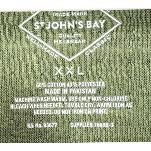 Vintage VINTAGE St Johns Bay Shirt Mens 2XL Green White Balanced Striped Henley Long Sleeve NEW Size US XXL / EU 58 / 5 - 4 Thumbnail