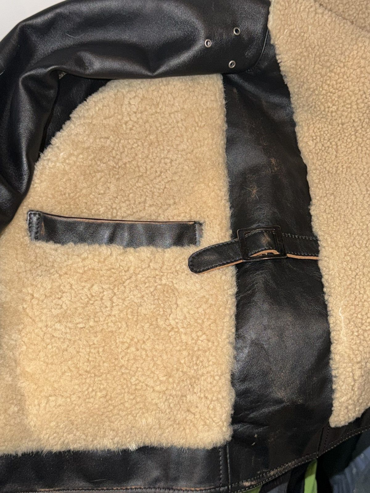 Other Distressed Cowhide & Shearling Leather Jacket Size US S / EU 44-46 / 1 - 7 Thumbnail