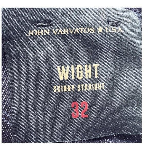 John Varvatos John Varvatos Mens Dark Indigo Wash Mid Rise Skinny Straight Size US 32 / EU 48 - 5 Thumbnail