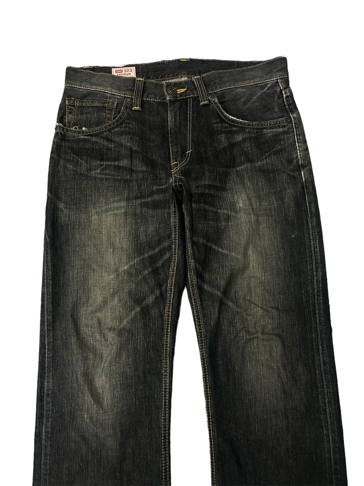Japanese Brand × Vintage EXWIN 503 MADE IN JAPAN DISTRESSED DENIM PANT Size US 33 - 2 Thumbnail